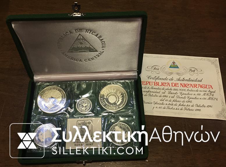 NICARAGUA Proof Set 1975